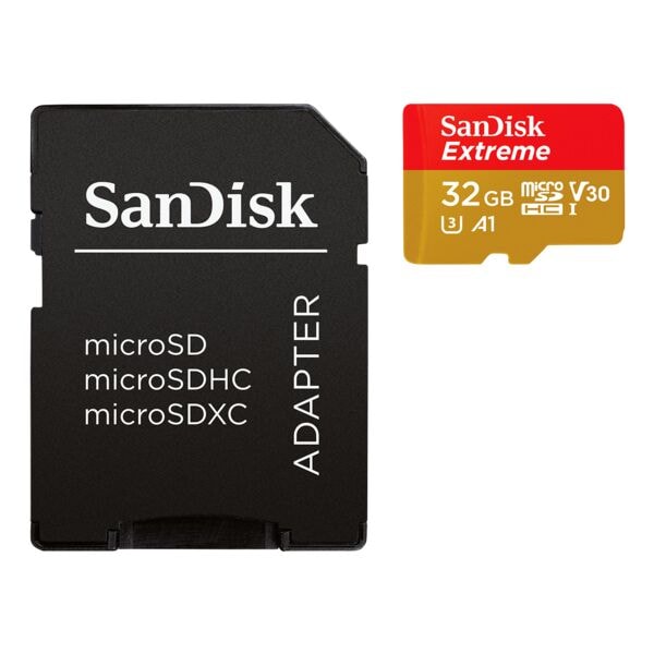 SanDisk microSDHC-Speicherkarte mit Adapter »Extreme 32 GB«, 1.499x1.092x0.102 cm