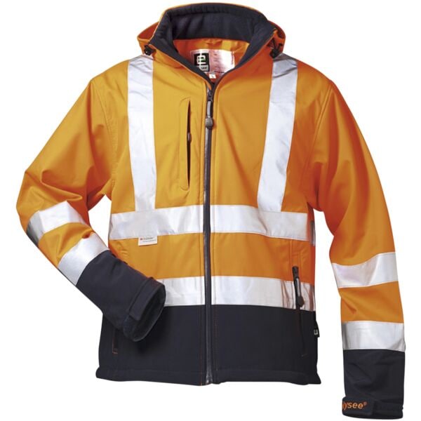elysee Warnschutz-Softshell-Jacke mit Kapuze »BILL« Größe XL orange