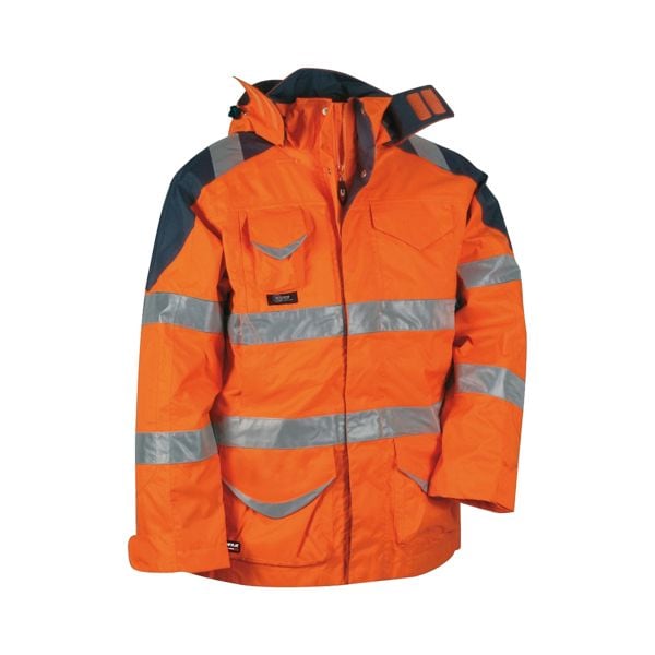 Cofra Warnschutz 4in1 Winterjacke »PROTECTION« Größe 50 orange