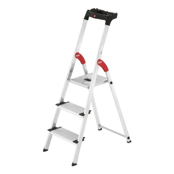 Hailo Alu-Stehleiter »L80 ComfortLine« 3 Stufen silber