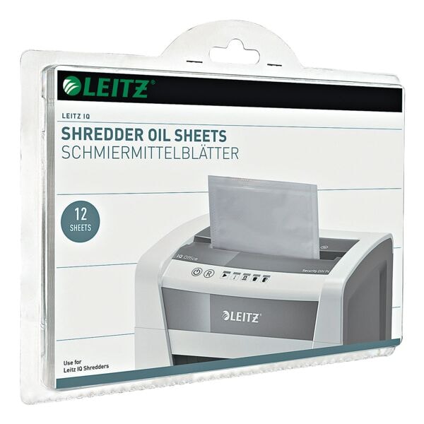 Leitz 12er-Pack Ölblätter für Aktenvernichter