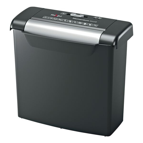 Rexel Aktenvernichter »Momentum S206« Streifenschnitt bis 6 Blatt schwarz, 22x28.8x15.6 cm