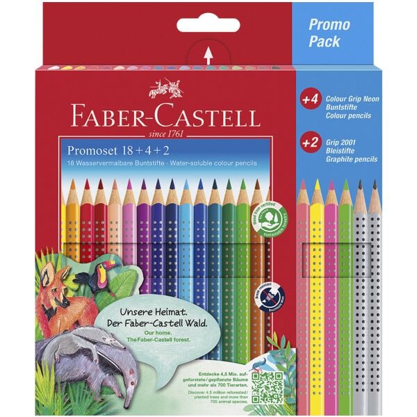 Faber-Castell (Schule) 24-Promo-Pack Buntstifte »Colour GRIP« braun