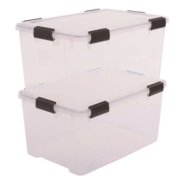IRIS S.A. 2er-Set Water Proof Boxen »AT-L SET OF 2« transparent, 39x29x59 cm