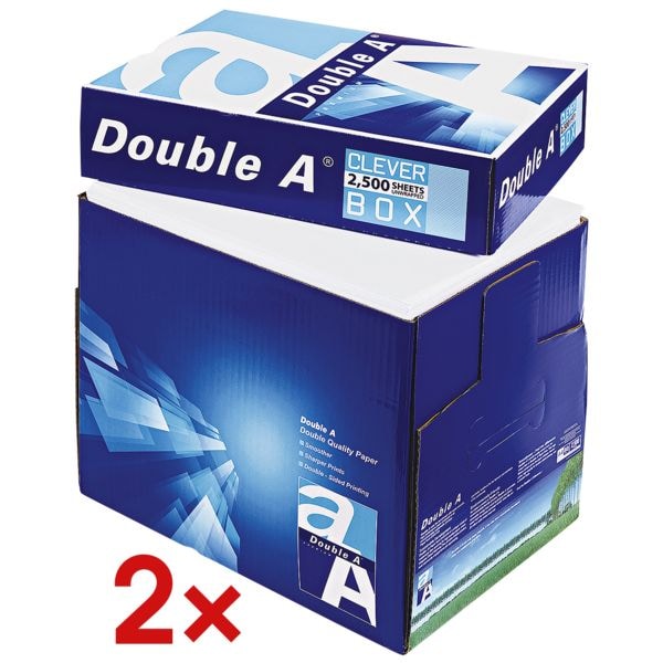 Double A 2x Maxi-Box Multifunktionales Druckerpapier »Double A« weiß