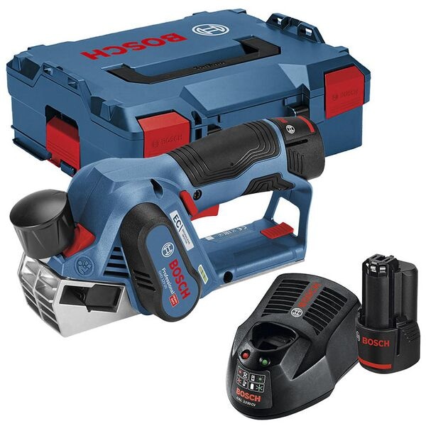BOSCH Akku-Hobel »GHO 12V-20 Professional« + 2 Akkus + Schnellladegerät