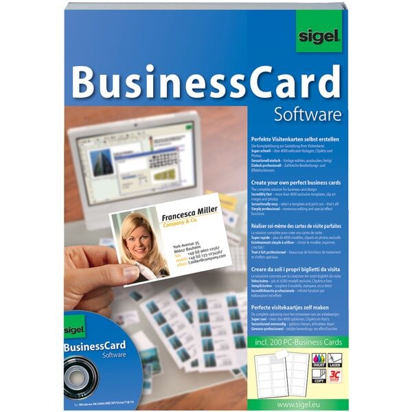 Sigel Gestaltungs-Software für Visitenkarten »BusinessCard SW670«