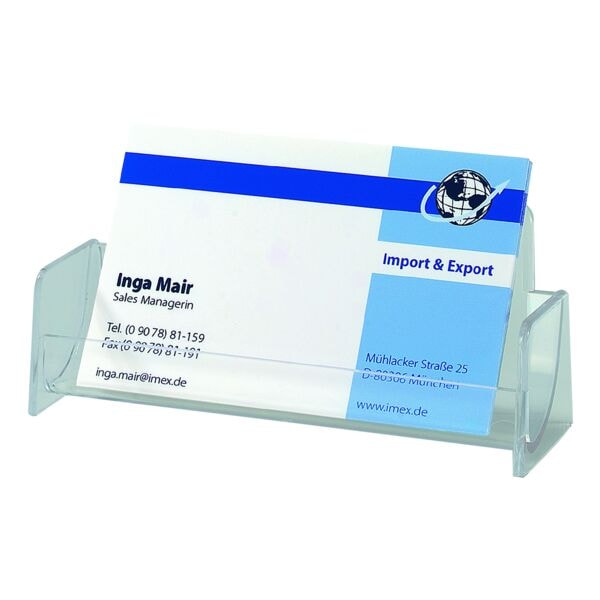 Sigel Visitenkartenaufsteller VA120 transparent, 10.2x3.9x4.7 cm