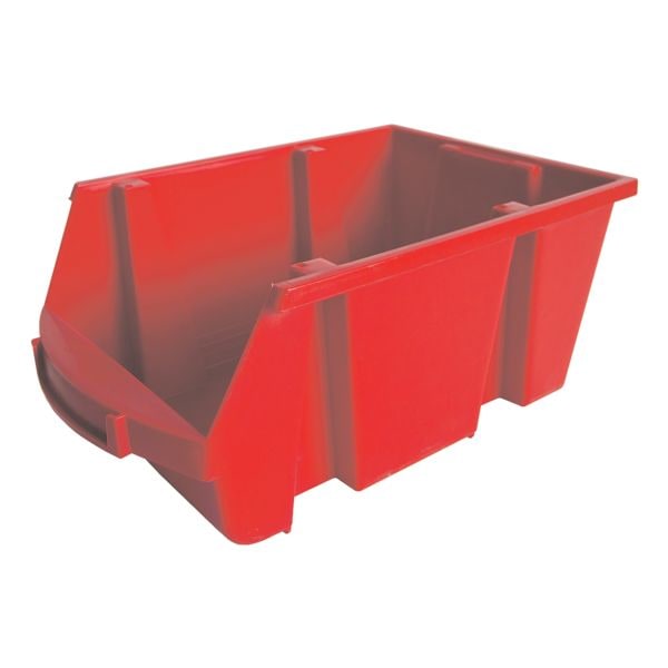 Viso 24x Sichtlagerkästen 10 Liter rot, 21.5x15x33.5 cm