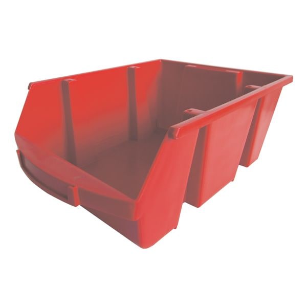 Viso 8x Sichtlagerkästen 28 Liter rot, 30x17.5x45.5 cm