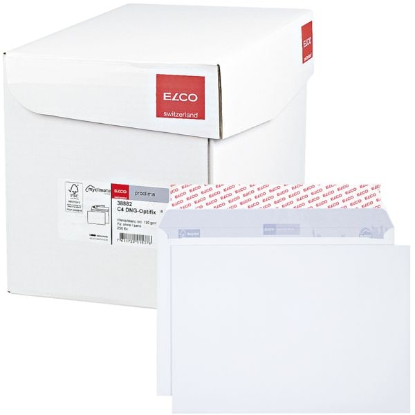 ELCO Versandtaschen »Proclima« C4 ohne Fenster mit Haftklebung - 250 Stück weiß, 32.4x22.9 cm