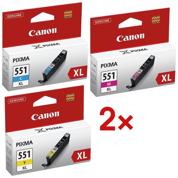 Canon Je 2 Tintenpatronen »CLI-551C XL / CLI-551M XL / CLI-551Y XL« blau