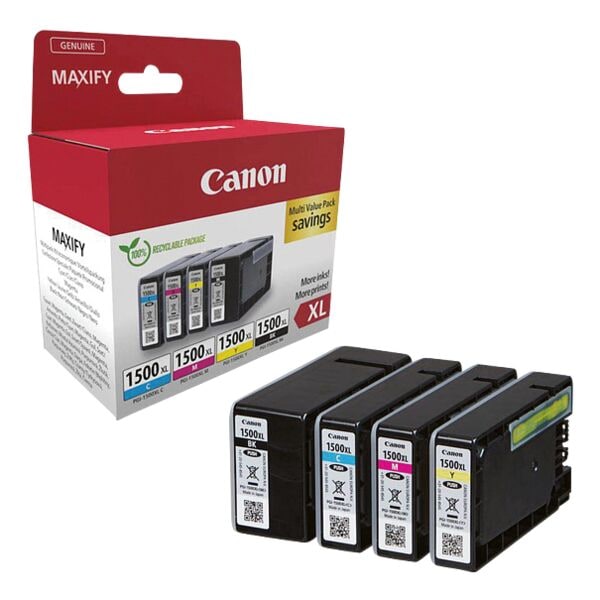Canon 2x Tintenpatronen-Set »PGI-1500XL BK/C/M/Y« schwarz