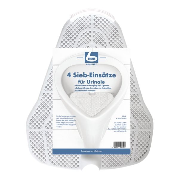 Dr. Becher 4er-Pack Siebeinsätze für Urinale