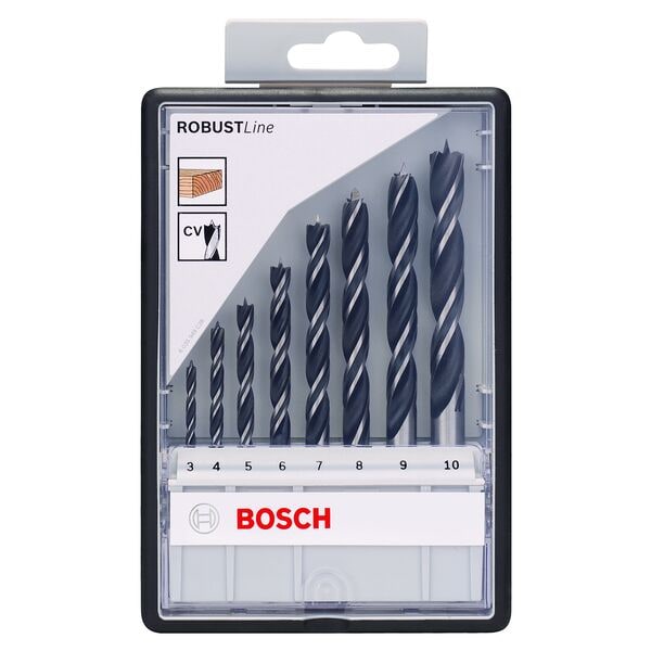 BOSCH 8-tlg. Holzspiralbohrer-Set »Robust Line« braun