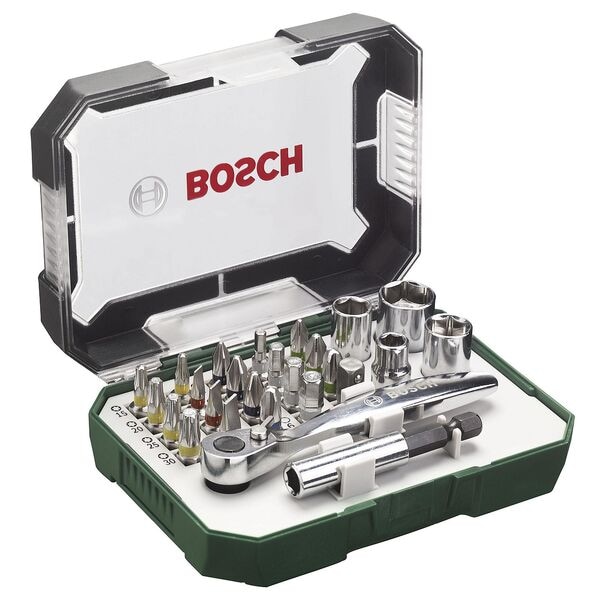 BOSCH 26-teiliges Schrauberbit- und Ratschen-Set