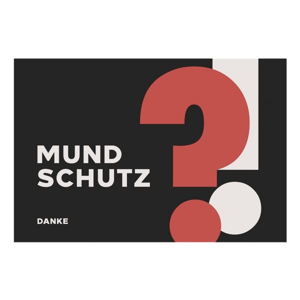 Miltex Motiv-Fußmatte »Mundschutz tragen« 60x90 cm, 60 cm