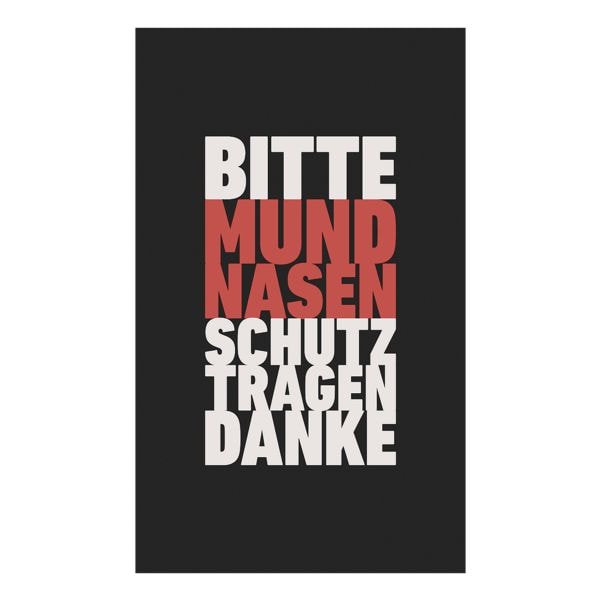 Miltex Motiv-Fußmatte »Mundschutz tragen« 90x150 cm, 90 cm