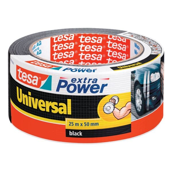 tesa Universal-Klebeband »Extra Power« farbig sortiert 56388, 50 mm/25 m (B/L) schwarz
