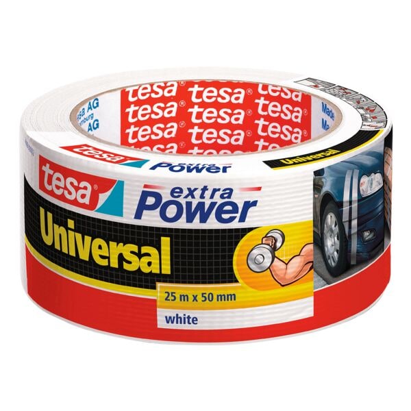 tesa Universal-Klebeband »Extra Power« farbig sortiert 56388, 50 mm/25 m (B/L) weiß
