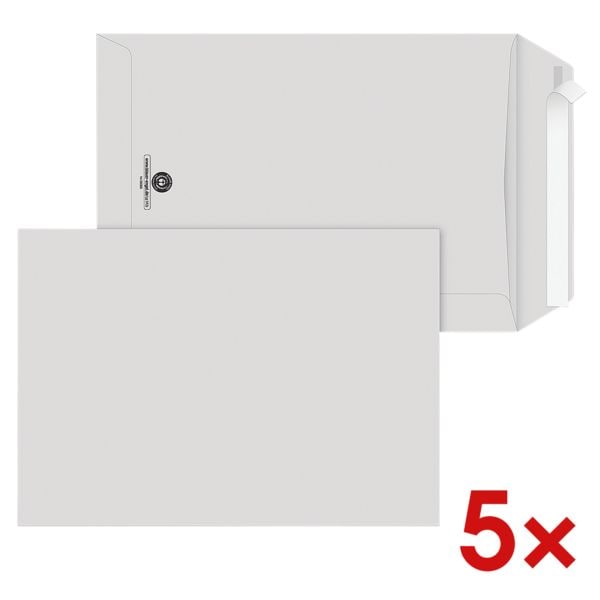 Steinmetz 5x 15er-Pack Recycling Versandtaschen »C5 - ohne Fenster« - Hülle in Hülle, 22.9x16.2 cm