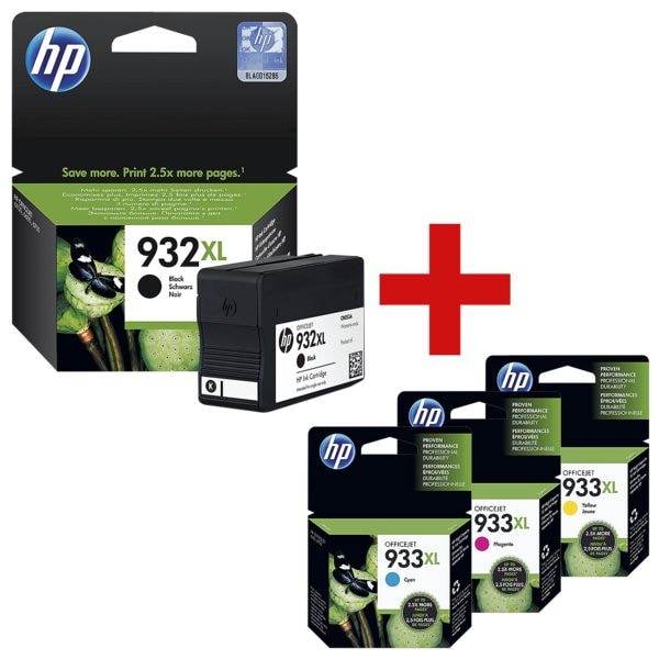 HP 4tlg-Tintenpatronen-Set HP 932XL + HP 933XL schwarz