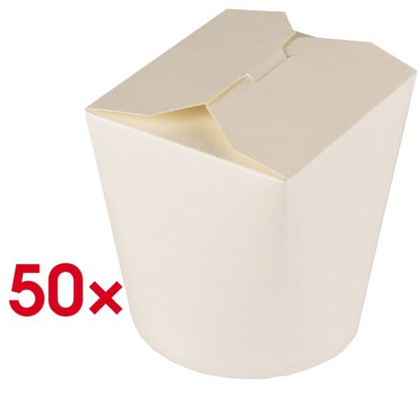 Papstar Einweg-Pasta-Boxen »pure«, 950 ml, 50 Stück weiß, 10.5x11x9.3 cm