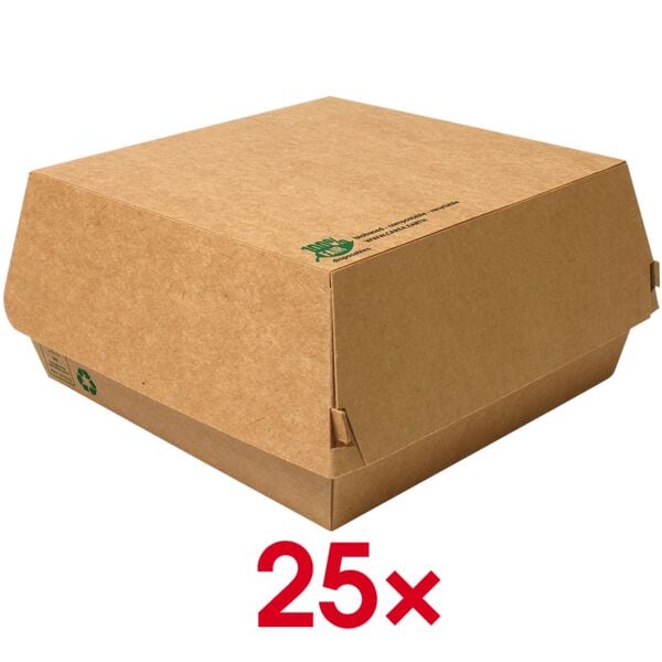 Papstar Burger-Boxen »pure 100% fair«, 25 Stück braun, 17x8.5x17 cm