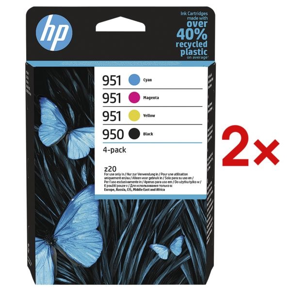 HP 2x 4er-Set Tintenpatronen HP 950 - HP 951 Multipack schwarz, cyan, magenta, gelb schwarz