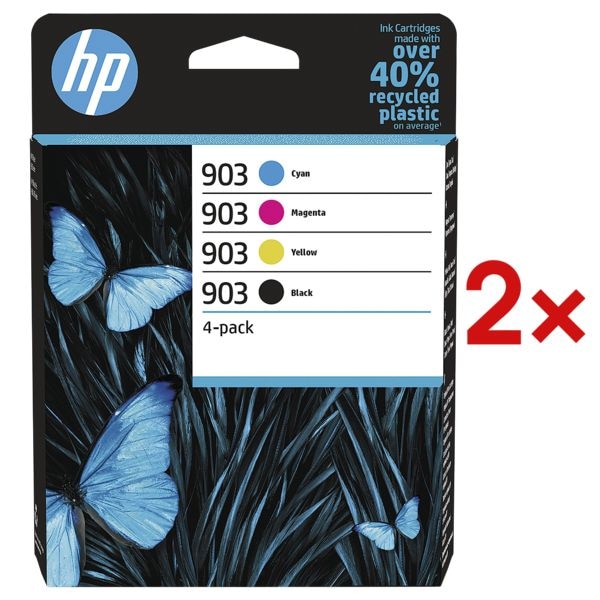 HP 2x 4er-Set Tintenpatronen HP 903 Multipack schwarz, cyan, magenta, gelb - 6ZC73A