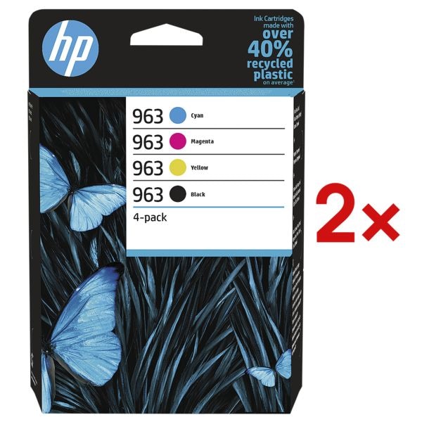 HP 2x 4er-Set Tintenpatronen »6ZC70AE« HP 963 CMYK
