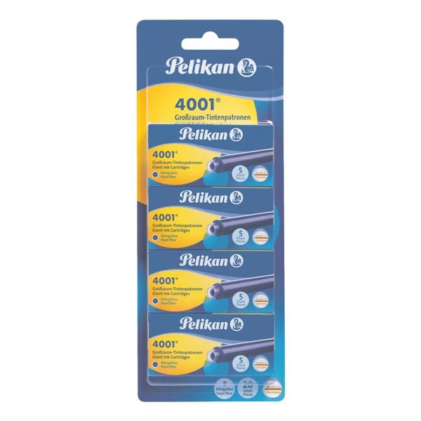 Pelikan Tintenpatronen »4001« (4x 5 Stück) blau