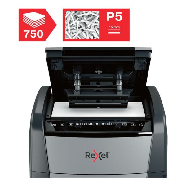 Rexel Aktenvernichter »Optimum AutoFeed+ 750M« P-5 schwarz, 23x106.2x57 cm