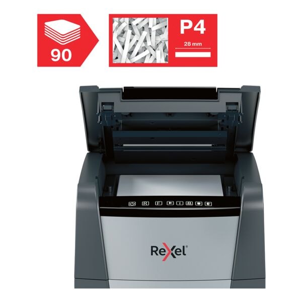 Rexel Aktenvernichter »Optimum AutoFeed+ 90X« schwarz, 22x53x37 cm