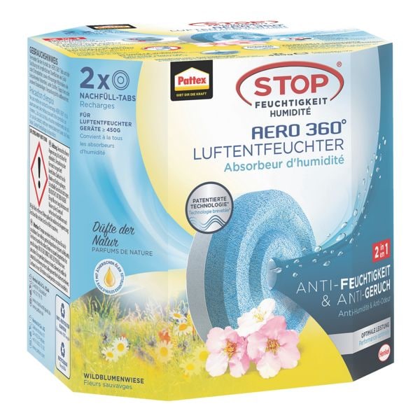 Pattex 2er-Pack Nachfüll-Set für Luftentfeuchter »Aero 360°« - Blüte