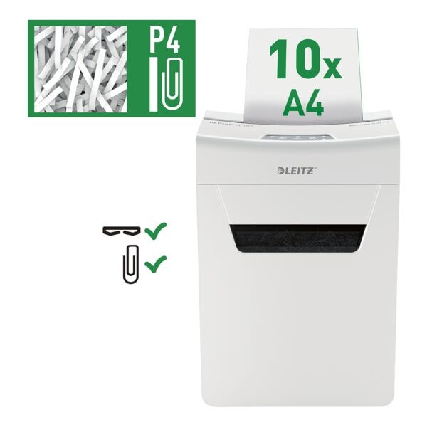 Leitz Aktenvernichter »IQ 10X Protect Premium« weiß, 33.5x48.9x21.8 cm