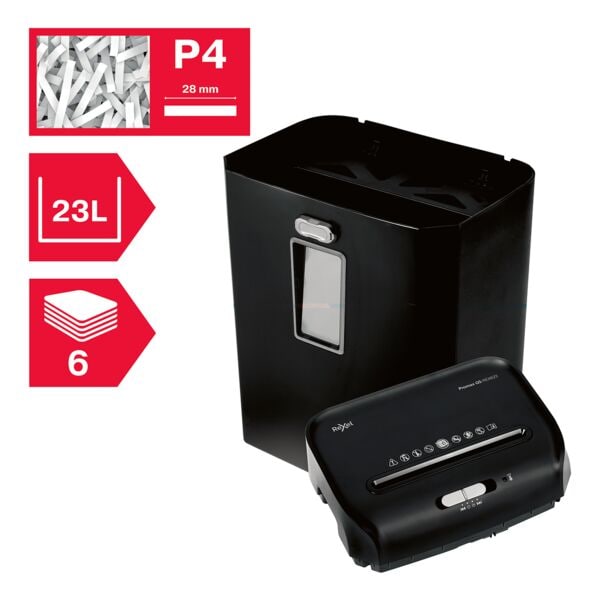 Rexel Aktenvernichter »ProMax REX623« P-4 schwarz, 22x46x24 cm
