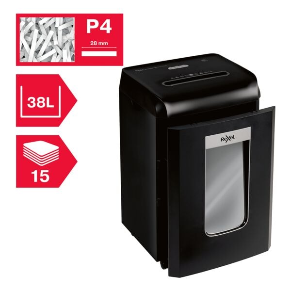 Rexel Aktenvernichter »ProMax RSX1538« P-4 schwarz, 22x66x33.5 cm
