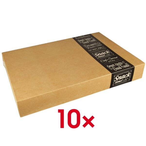 Papstar 10 Transport- und Catering Kartons braun groß - 37,6 x 55,7 cm beige, 55.7x8x37.6 cm