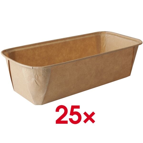 Papstar 25 Backformen eckig braun 1033 ml - Ø 24,6 cm braun