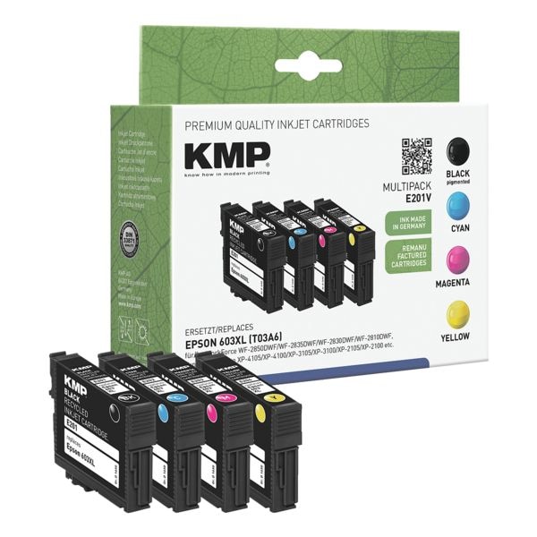 KMP Tintenpatronen-Set für Epson 603XL CYMK blau