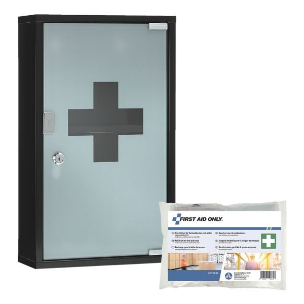 First Aid Only Verbandschrank »P-10202-13157« mit DIN 13157 Füllung schwarz, 30x50x12 cm