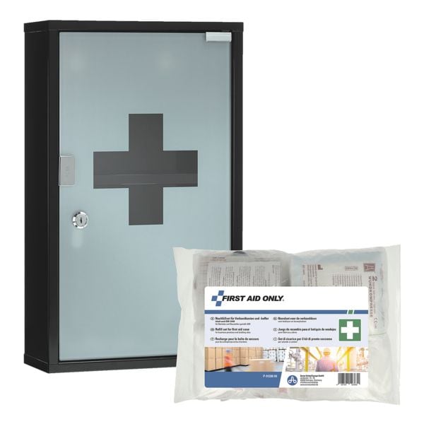 First Aid Only Verbandschrank »P-10202-13169« mit DIN 13169 Füllung schwarz, 30x50x12 cm