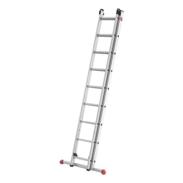Hailo Alu-Schiebeleiter »S80 Profistep Duo« 2x9 Sprossen grau