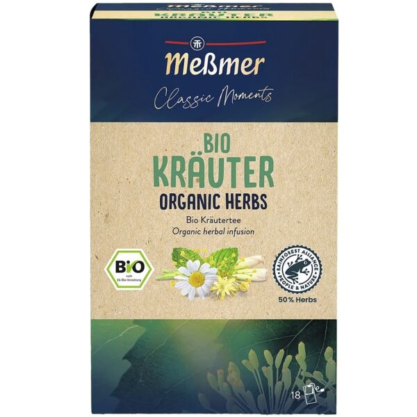 Meßmer Bio-Kräuter-Tee »Classic Moments Bio Kräuter« Tassenportion, kuvertiert, 18er-Pa