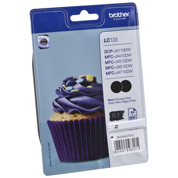 Brother 2er-Pack Original Tintenpatronen »LC-123BK« schwarz