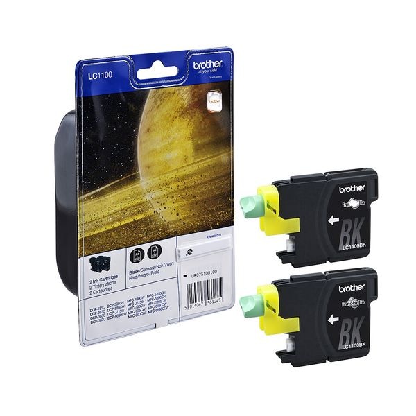 Brother 2er-Pack Tintenpatronen »LC-1100BK« schwarz schwarz