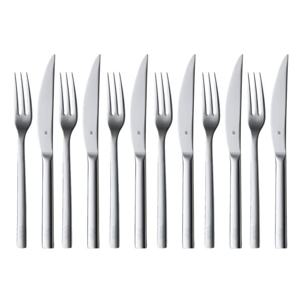 WMF 12-teiliges Steakbesteck »Nuova« silber