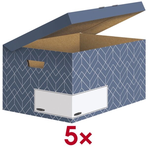 Bankers Box System 5er-Pack Archivboxen »Bankers Box Décor« 36,7 x 57,0 x 29,5 cm mehrfarbig, 36.7x29.5x57 cm