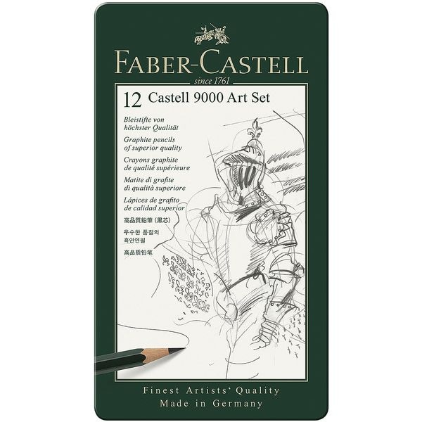 Faber-Castell 12er-Set Bleistifte »Castell 9000 Art Set« grün